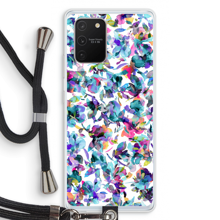 Hibiscus Flowers: Samsung Galaxy S10 Lite Transparant Hoesje met koord