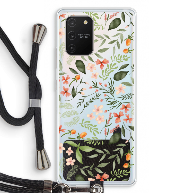 Sweet little flowers: Samsung Galaxy S10 Lite Transparant Hoesje met koord