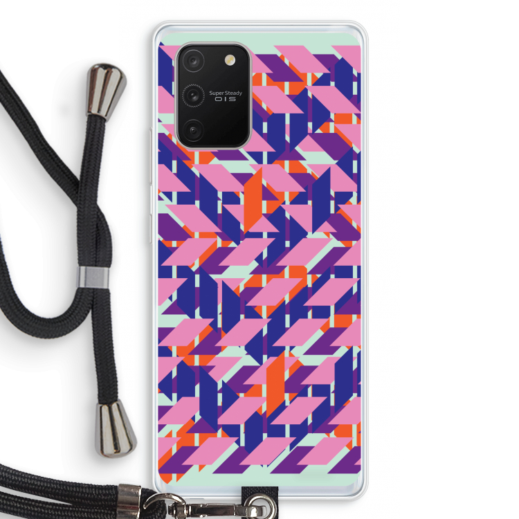 Skew Blush 3: Samsung Galaxy S10 Lite Transparant Hoesje met koord