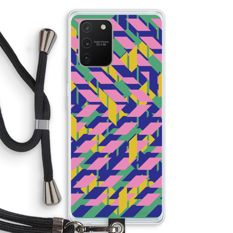 Skew Blush 1: Samsung Galaxy S10 Lite Transparant Hoesje met koord