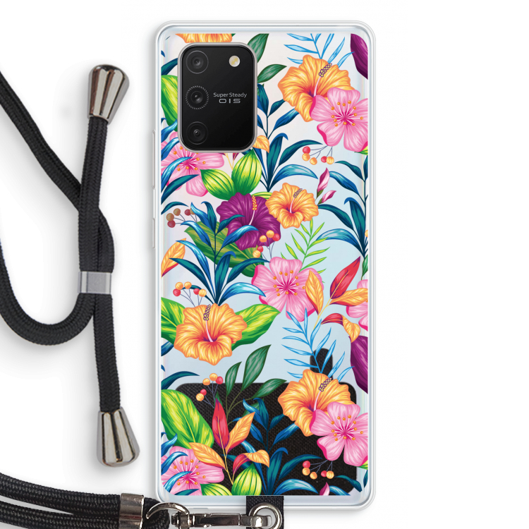 Tropisch 2: Samsung Galaxy S10 Lite Transparant Hoesje met koord