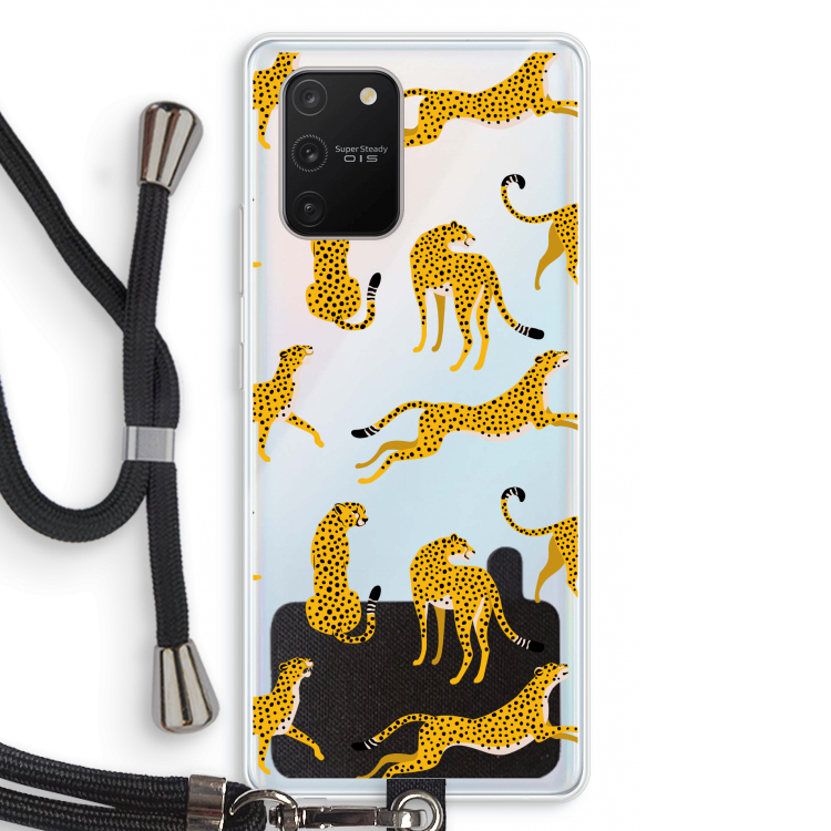 Luipaard: Samsung Galaxy S10 Lite Transparant Hoesje met koord