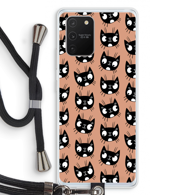 Kat: Samsung Galaxy S10 Lite Transparant Hoesje met koord
