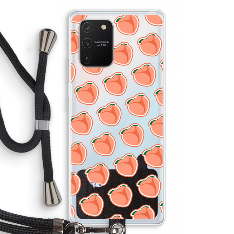 Just peachy: Samsung Galaxy S10 Lite Transparant Hoesje met koord