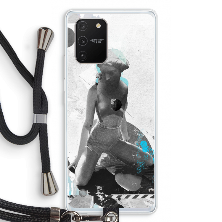 I will not feel a thing: Samsung Galaxy S10 Lite Transparant Hoesje met koord