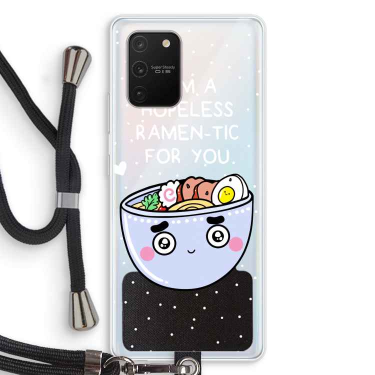 I'm A Hopeless Ramen-Tic For You: Samsung Galaxy S10 Lite Transparant Hoesje met koord