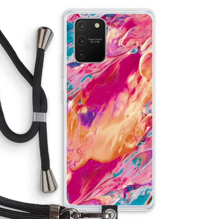Pastel Echoes: Samsung Galaxy S10 Lite Transparant Hoesje met koord