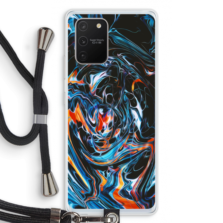 Black Unicorn: Samsung Galaxy S10 Lite Transparant Hoesje met koord