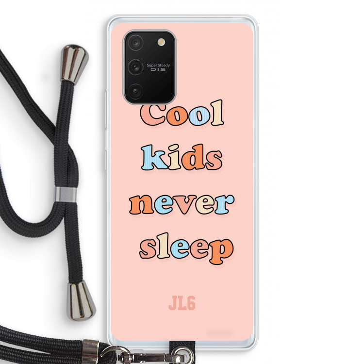 Cool Kids Never Sleep: Samsung Galaxy S10 Lite Transparant Hoesje met koord