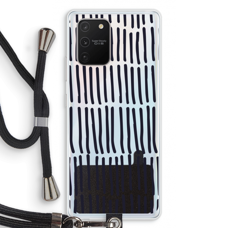 Moroccan stripes: Samsung Galaxy S10 Lite Transparant Hoesje met koord