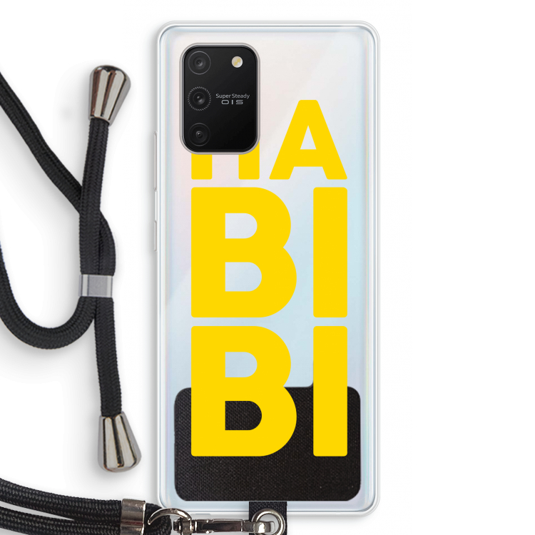Habibi Blue: Samsung Galaxy S10 Lite Transparant Hoesje met koord