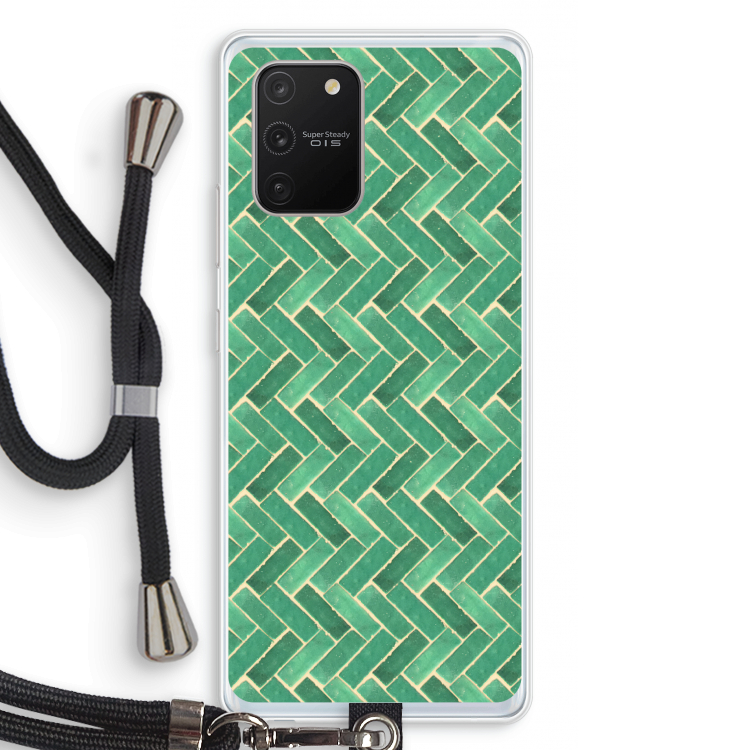 Moroccan tiles 2: Samsung Galaxy S10 Lite Transparant Hoesje met koord