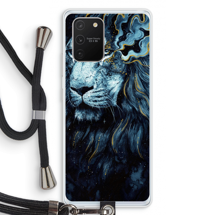 Darkness Lion: Samsung Galaxy S10 Lite Transparant Hoesje met koord