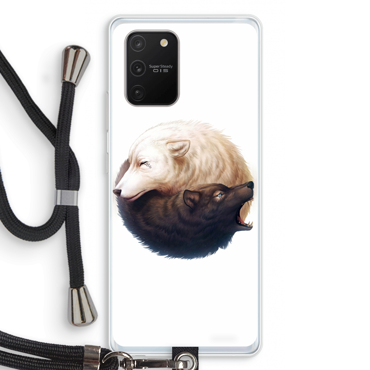 Yin Yang Wolves: Samsung Galaxy S10 Lite Transparant Hoesje met koord