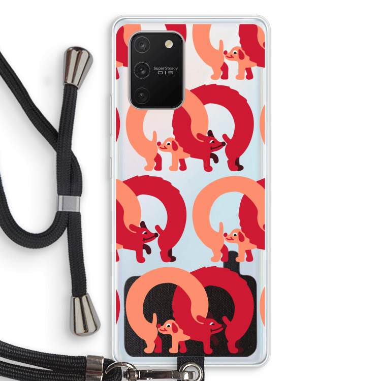 Dogs: Samsung Galaxy S10 Lite Transparant Hoesje met koord