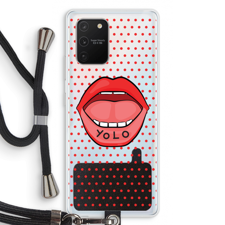 Yolo Denise: Samsung Galaxy S10 Lite Transparant Hoesje met koord