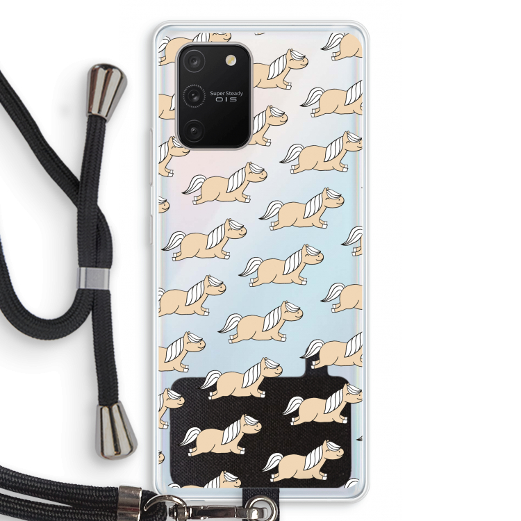 Ponys: Samsung Galaxy S10 Lite Transparant Hoesje met koord