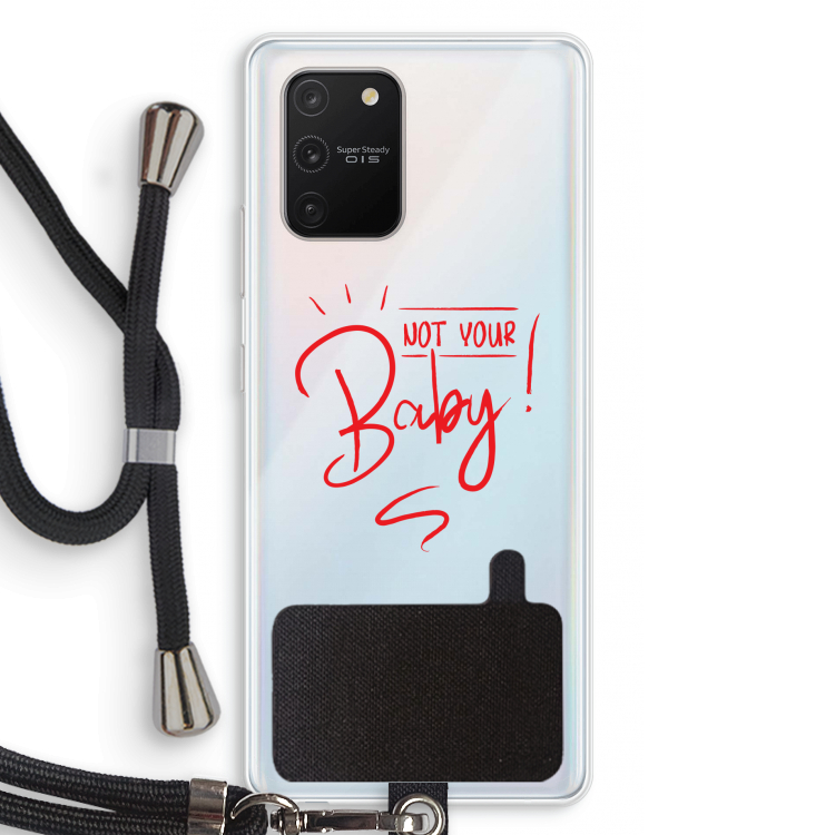 Not Your Baby: Samsung Galaxy S10 Lite Transparant Hoesje met koord