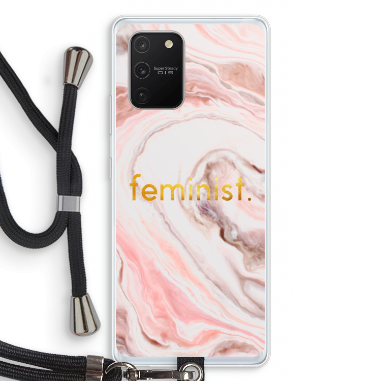 Feminist: Samsung Galaxy S10 Lite Transparant Hoesje met koord