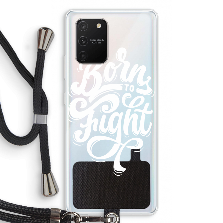 Born to Fight: Samsung Galaxy S10 Lite Transparant Hoesje met koord