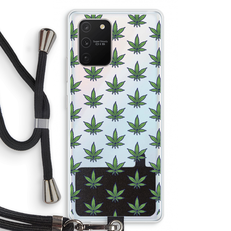 Weed: Samsung Galaxy S10 Lite Transparant Hoesje met koord
