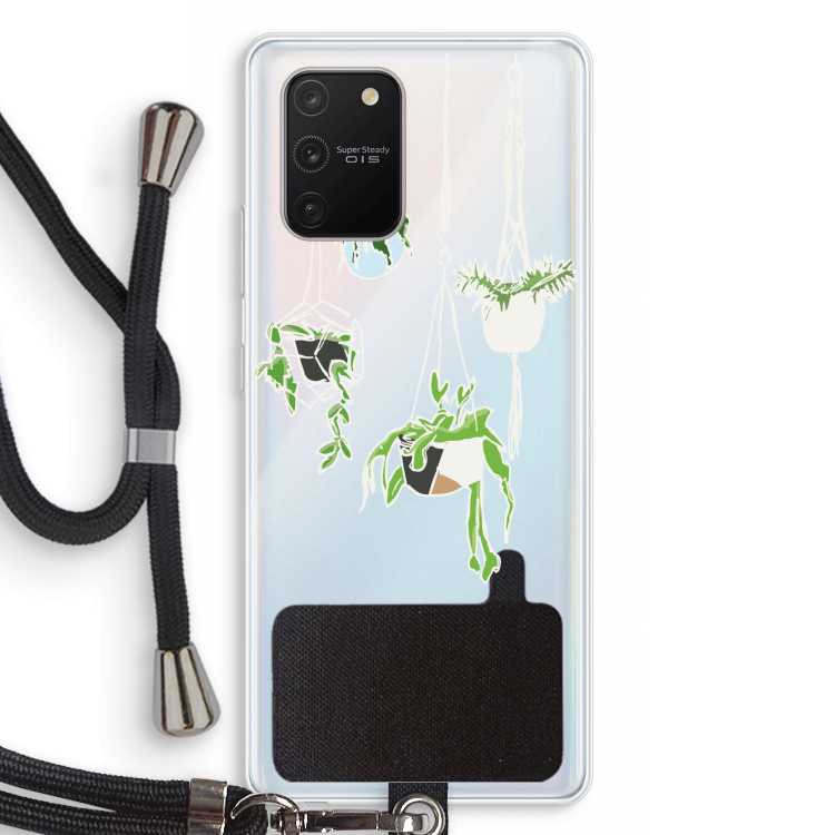 Hang In There: Samsung Galaxy S10 Lite Transparant Hoesje met koord
