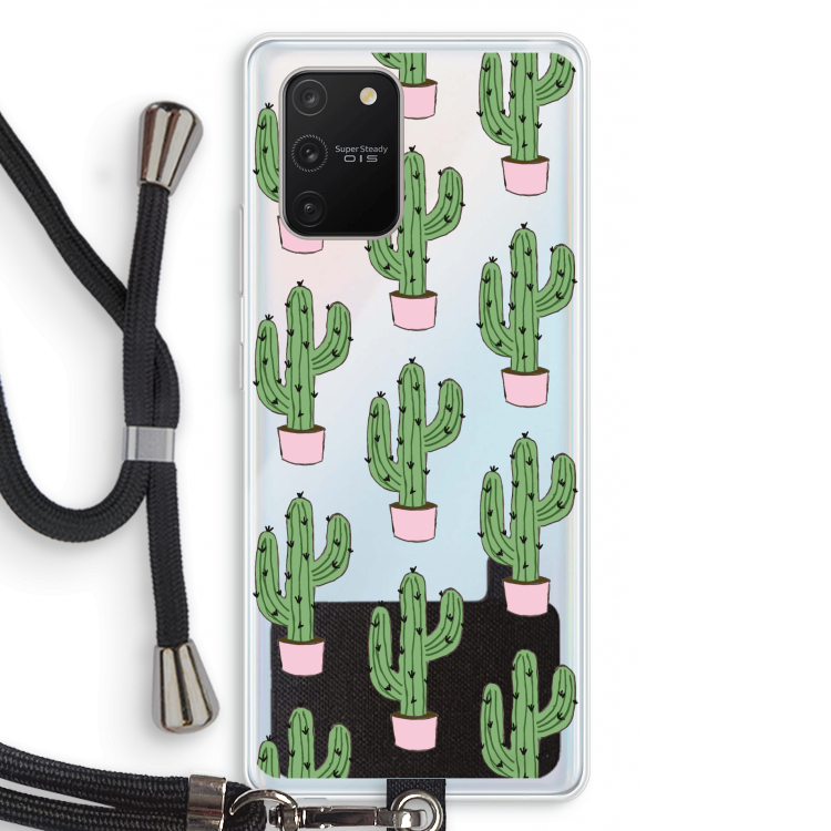 Cactus Lover: Samsung Galaxy S10 Lite Transparant Hoesje met koord