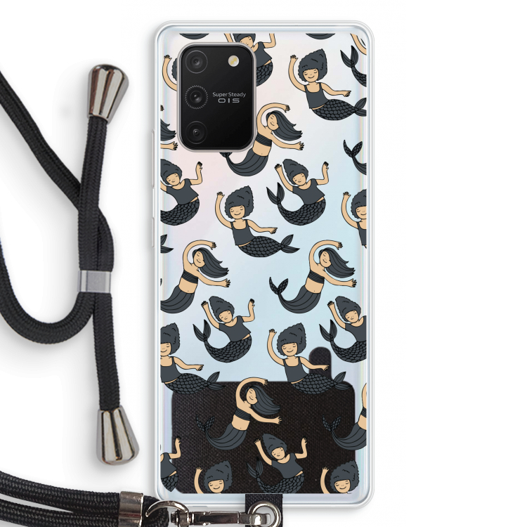 Zeemeermin: Samsung Galaxy S10 Lite Transparant Hoesje met koord