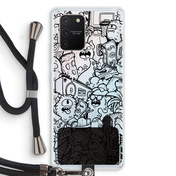 Vexx Black City : Samsung Galaxy S10 Lite Transparant Hoesje met koord