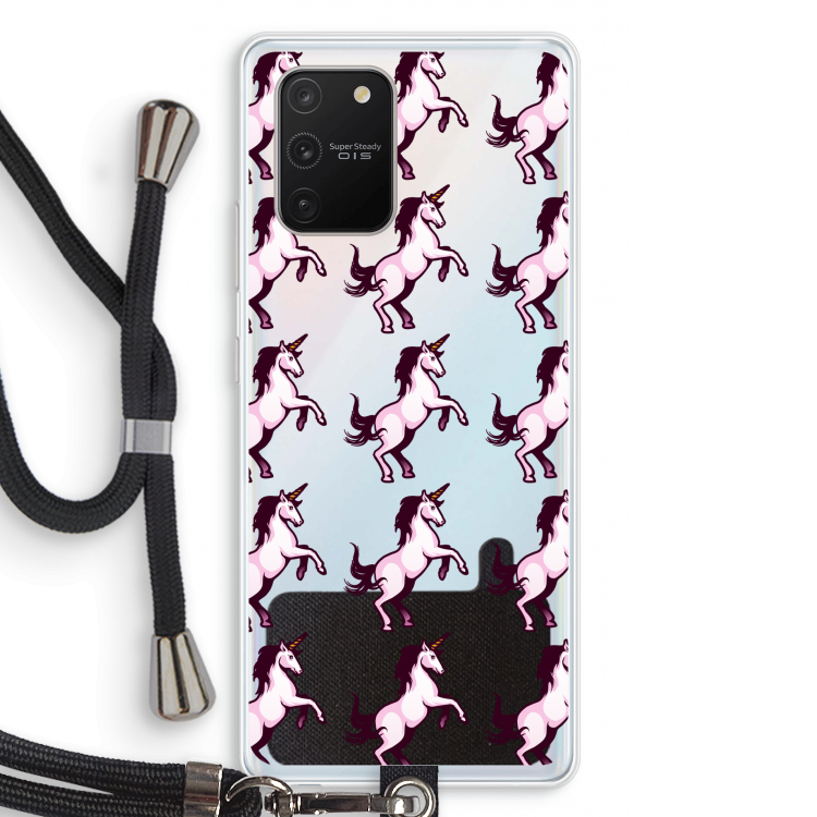 Musketon Unicorn: Samsung Galaxy S10 Lite Transparant Hoesje met koord