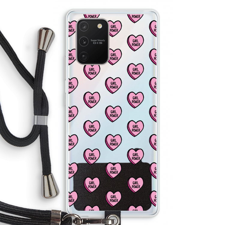 GIRL POWER: Samsung Galaxy S10 Lite Transparant Hoesje met koord
