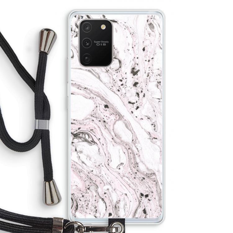 Mengelmoes: Samsung Galaxy S10 Lite Transparant Hoesje met koord