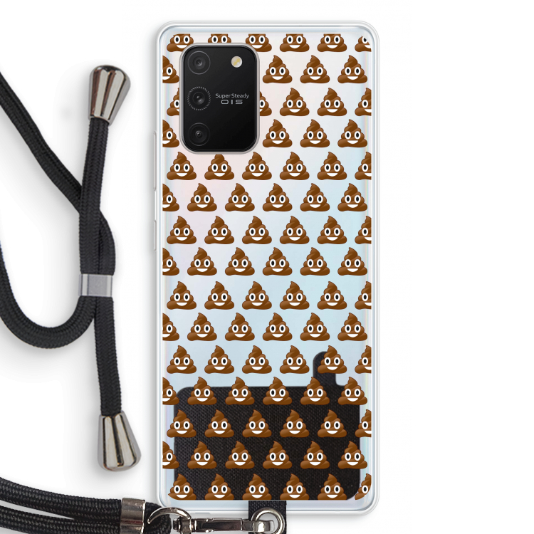 Poop emoji: Samsung Galaxy S10 Lite Transparant Hoesje met koord