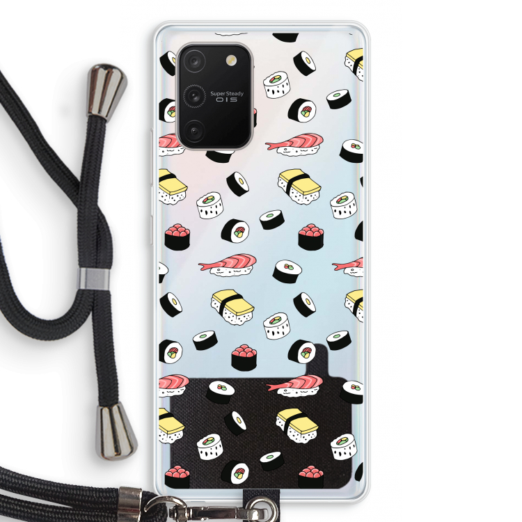 Sushi time: Samsung Galaxy S10 Lite Transparant Hoesje met koord