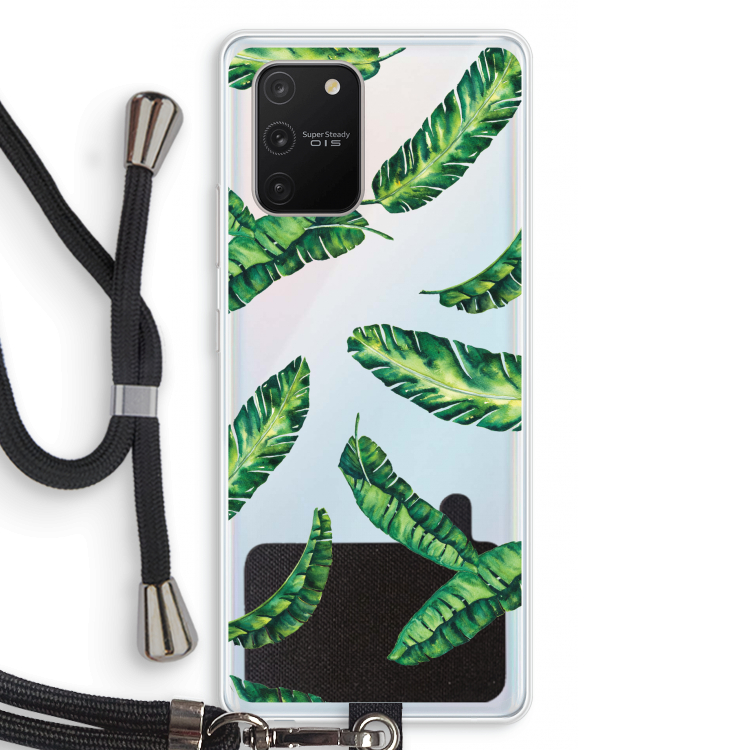 Lange bladeren: Samsung Galaxy S10 Lite Transparant Hoesje met koord