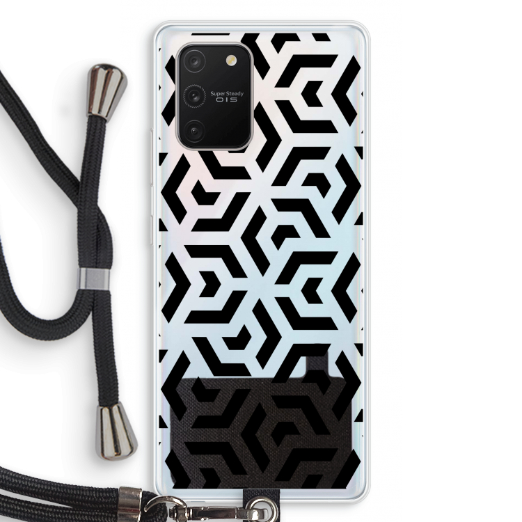Crazy pattern: Samsung Galaxy S10 Lite Transparant Hoesje met koord