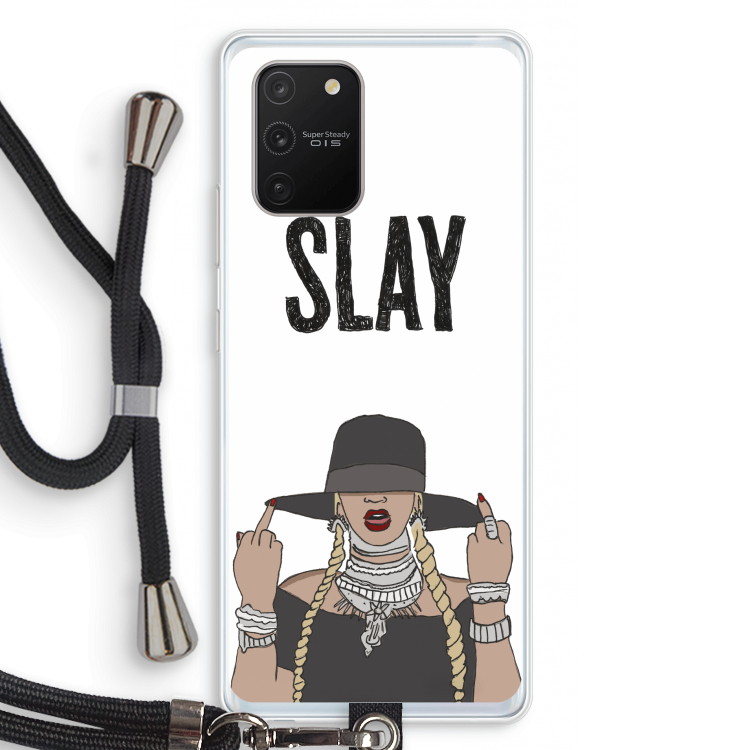 Slay All Day: Samsung Galaxy S10 Lite Transparant Hoesje met koord
