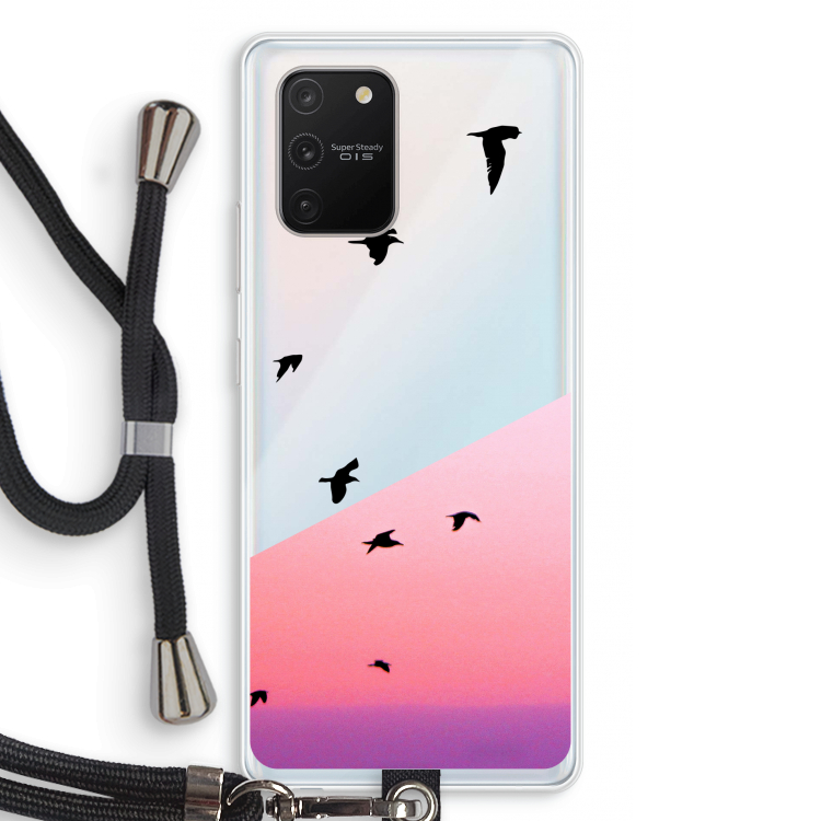 Fly away: Samsung Galaxy S10 Lite Transparant Hoesje met koord