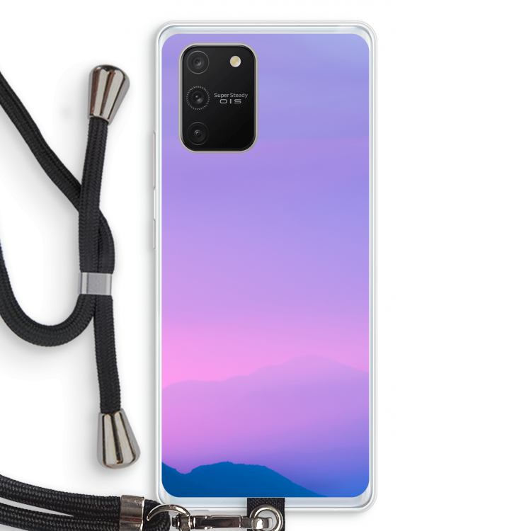 Sunset pastel: Samsung Galaxy S10 Lite Transparant Hoesje met koord