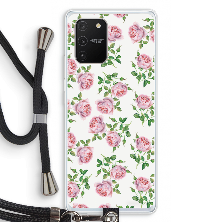 Kleine roosjes: Samsung Galaxy S10 Lite Transparant Hoesje met koord