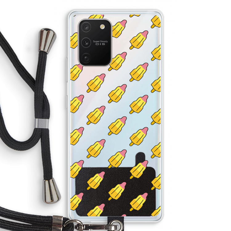 Waterijsjes: Samsung Galaxy S10 Lite Transparant Hoesje met koord
