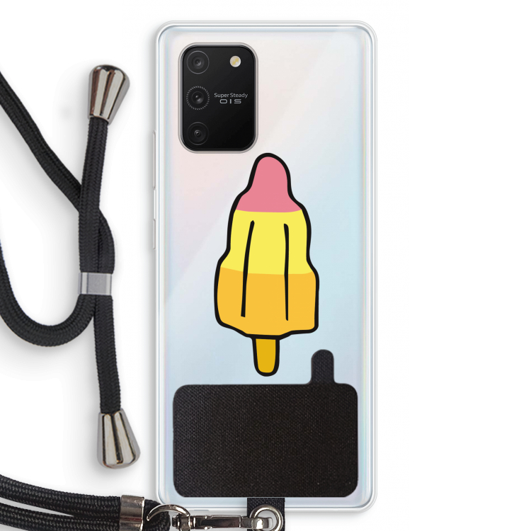 Raketijsje: Samsung Galaxy S10 Lite Transparant Hoesje met koord