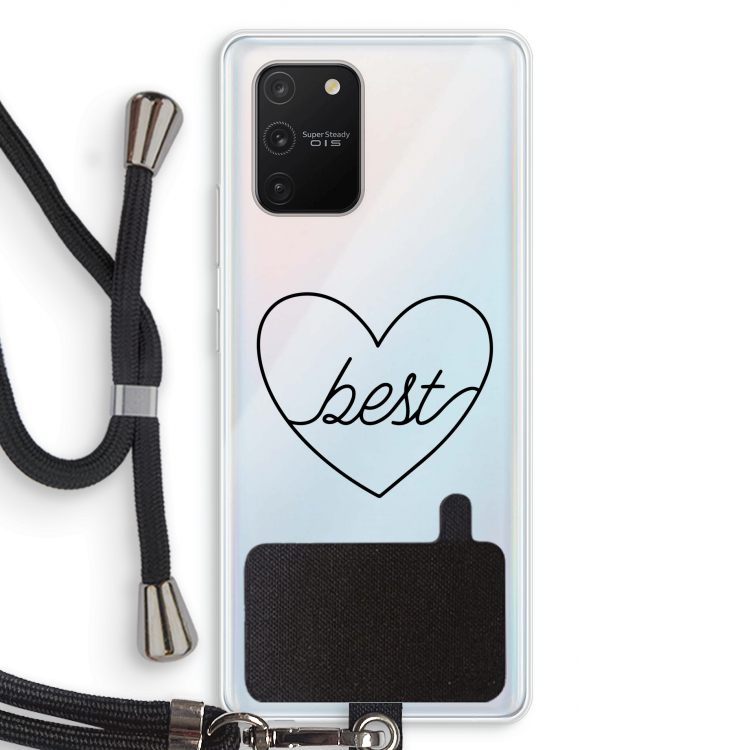 Best heart black: Samsung Galaxy S10 Lite Transparant Hoesje met koord