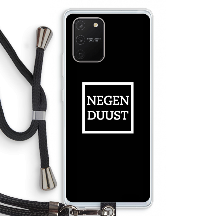 Negenduust black: Samsung Galaxy S10 Lite Transparant Hoesje met koord