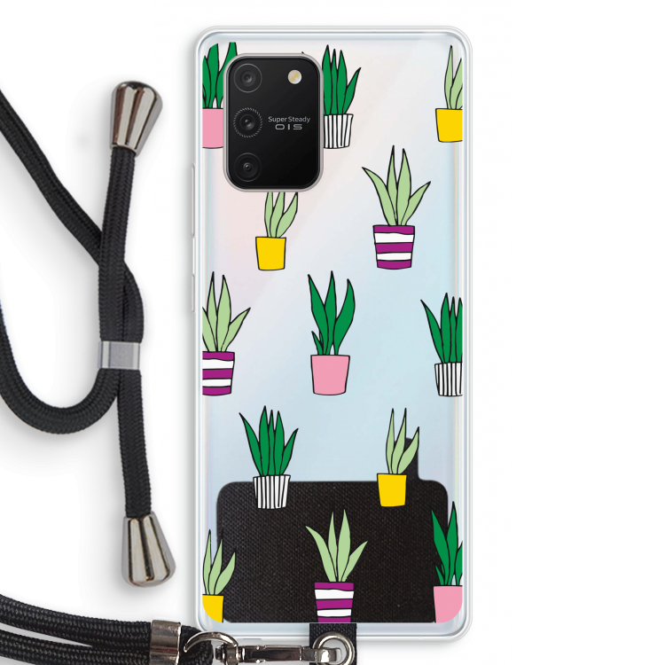 Sanseveria: Samsung Galaxy S10 Lite Transparant Hoesje met koord