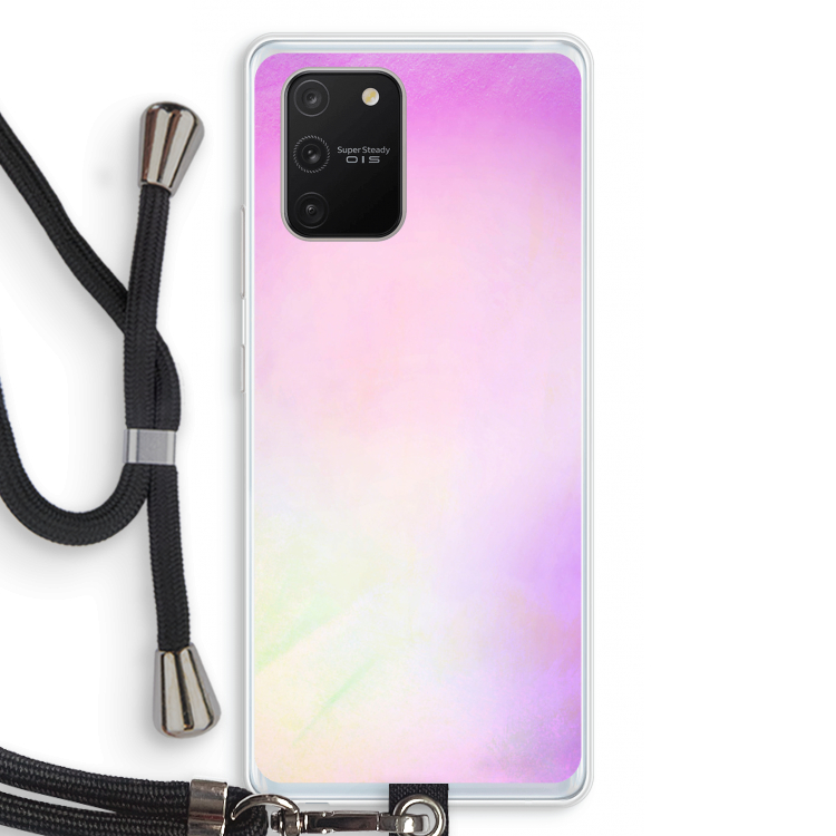 Flow mist pastel: Samsung Galaxy S10 Lite Transparant Hoesje met koord