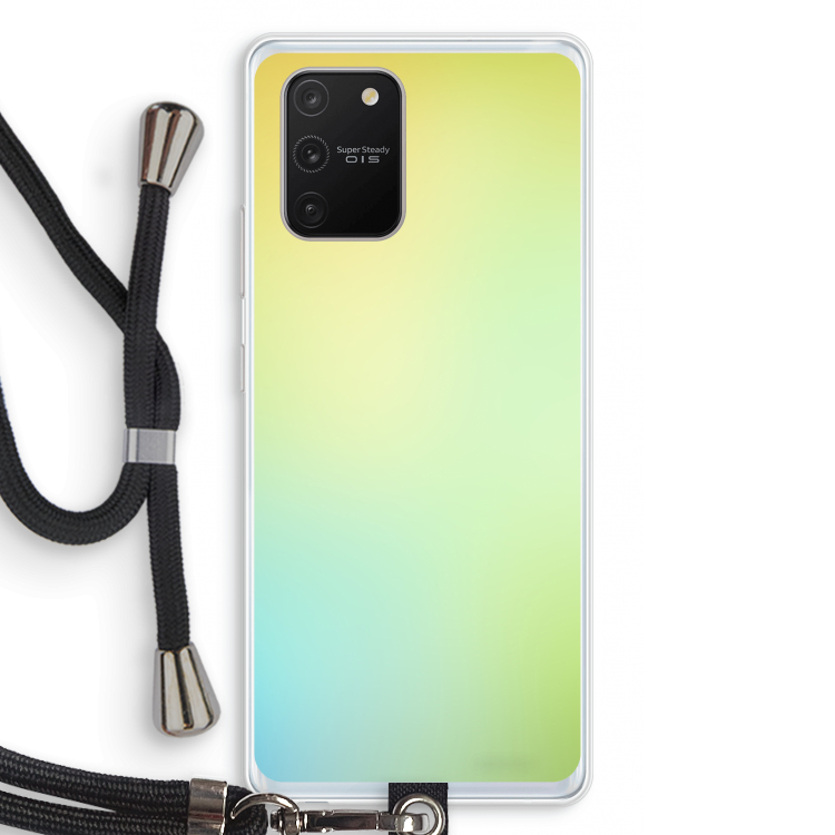 Minty mist pastel: Samsung Galaxy S10 Lite Transparant Hoesje met koord