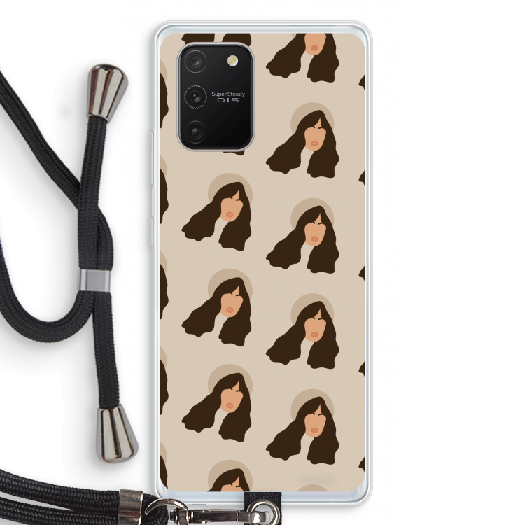 Bonjour mon amour: Samsung Galaxy S10 Lite Transparant Hoesje met koord