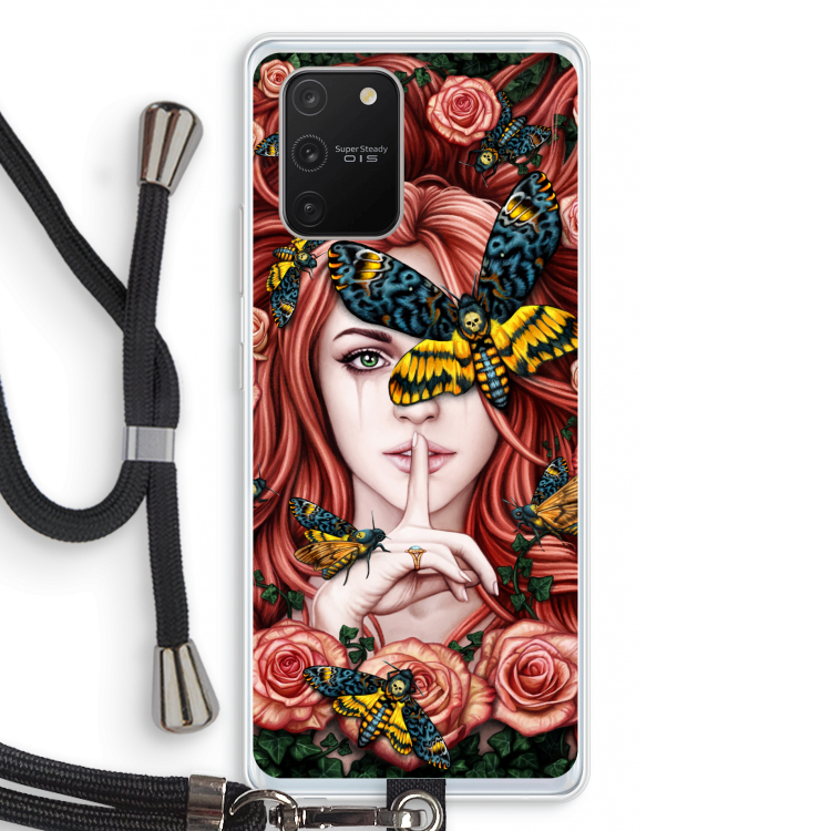 Lady Moth: Samsung Galaxy S10 Lite Transparant Hoesje met koord