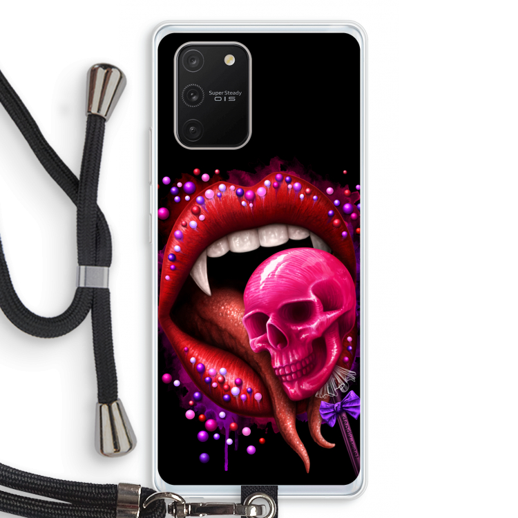 Dodelijk zoet: Samsung Galaxy S10 Lite Transparant Hoesje met koord